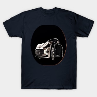 Gray Car Cartoon T-Shirt